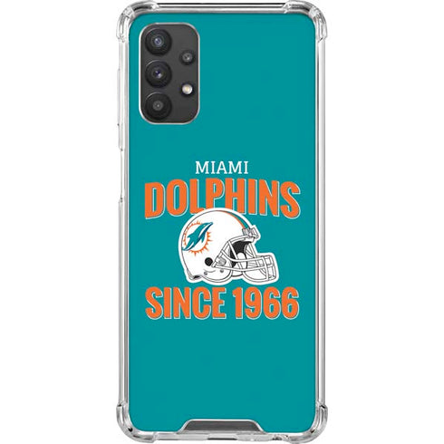NFL Miami Dolphins Helmet Galaxy A32 5G Clear Case