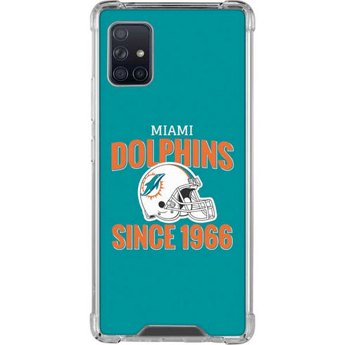 NFL Miami Dolphins Helmet Galaxy A51 5G Clear Case