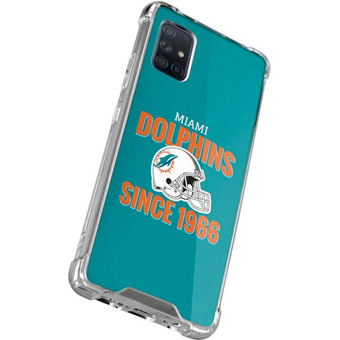 NFL Miami Dolphins Helmet Galaxy A71 5G Clear Case