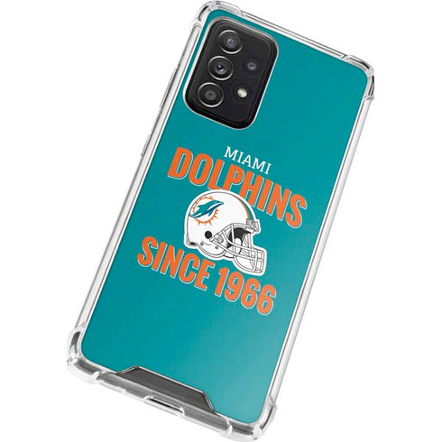NFL Miami Dolphins Helmet Galaxy A72 5G Clear Case