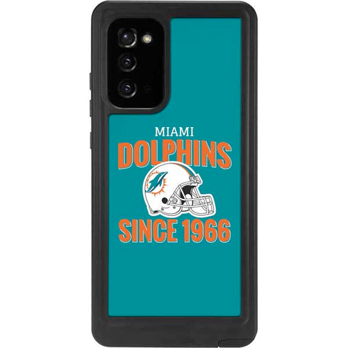 NFL Miami Dolphins Helmet Galaxy Note20 5G Waterproof Case