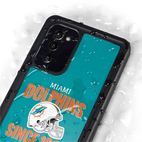 NFL Miami Dolphins Helmet Galaxy Note20 5G Waterproof Case