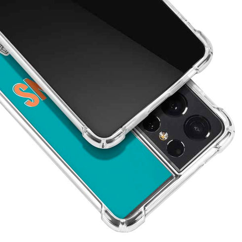 NFL Miami Dolphins Helmet Galaxy S21 Ultra 5G Clear Case