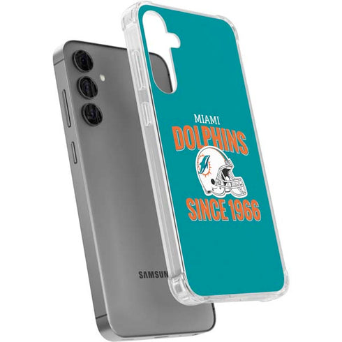 NFL Miami Dolphins Helmet Galaxy S24 Plus Clear Case