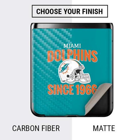 NFL Miami Dolphins Helmet Galaxy Z Flip Skin
