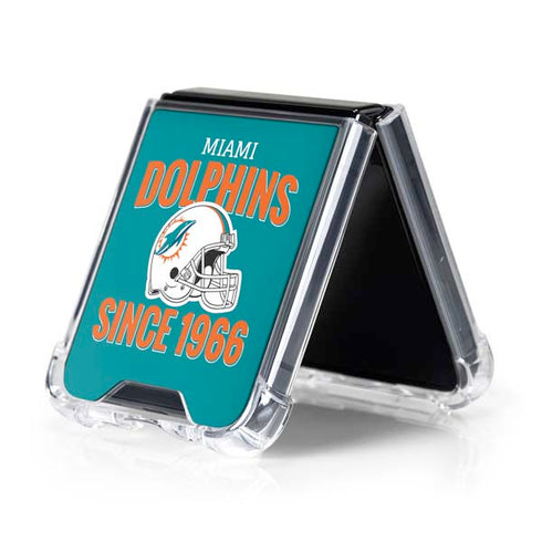 NFL Miami Dolphins Helmet Galaxy Z Flip5 5G Clear Case