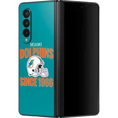 NFL Miami Dolphins Helmet Galaxy Z Fold3 5G Skin
