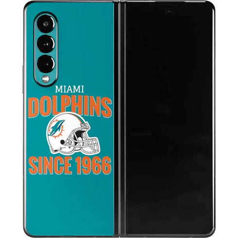 NFL Miami Dolphins Helmet Galaxy Z Fold3 5G Skin