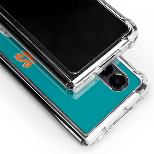 NFL Miami Dolphins Helmet Galaxy Z Fold4 5G Clear Case