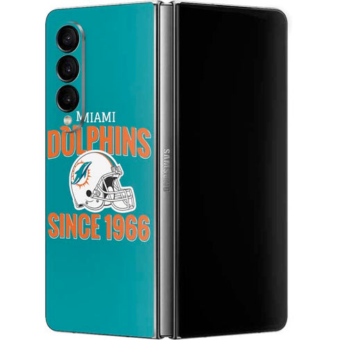 NFL Miami Dolphins Helmet Galaxy Z Fold4 5G Skin