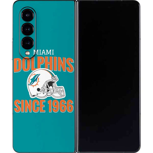 NFL Miami Dolphins Helmet Galaxy Z Fold4 5G Skin
