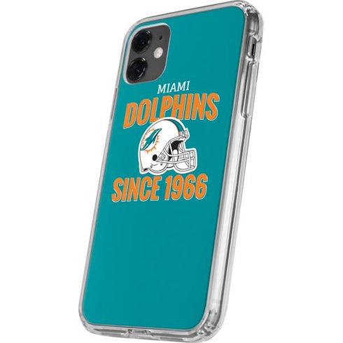 NFL Miami Dolphins Helmet iPhone 11 Clear Case