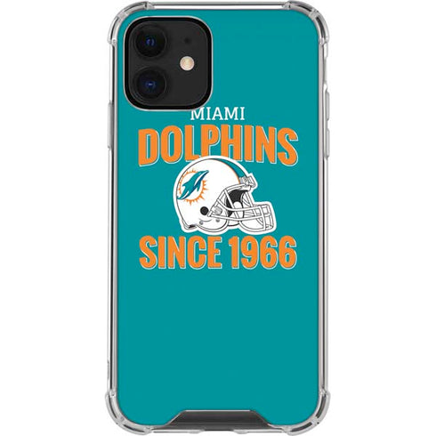 NFL Miami Dolphins Helmet iPhone 12 Mini Clear Case