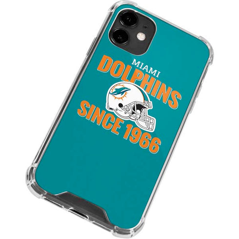 NFL Miami Dolphins Helmet iPhone 12 Mini Clear Case