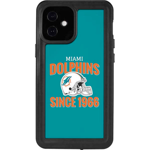 NFL Miami Dolphins Helmet iPhone 12 Mini Waterproof Case