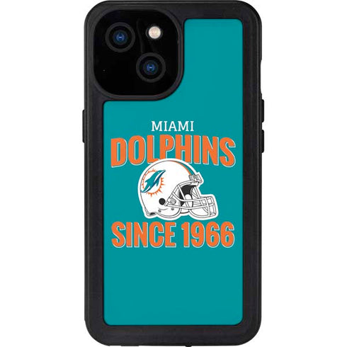 NFL Miami Dolphins Helmet iPhone 13 Mini Waterproof Case