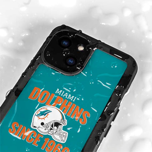 NFL Miami Dolphins Helmet iPhone 13 Mini Waterproof Case