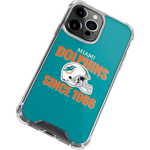 NFL Miami Dolphins Helmet iPhone 13 Pro Clear Case