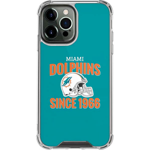 NFL Miami Dolphins Helmet iPhone 13 Pro Max Clear Case