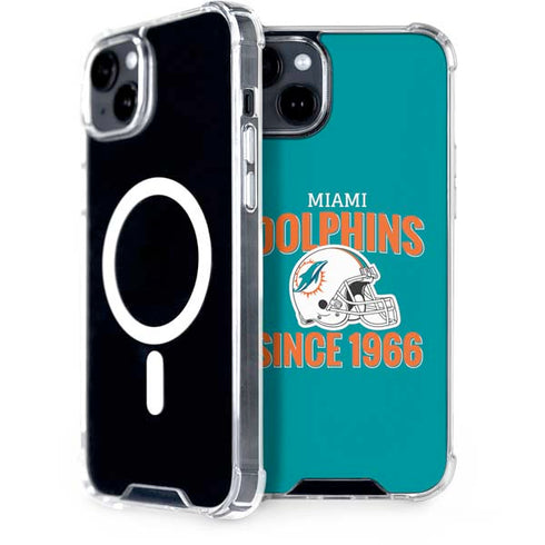NFL Miami Dolphins Helmet iPhone 15 Plus MagSafe Case
