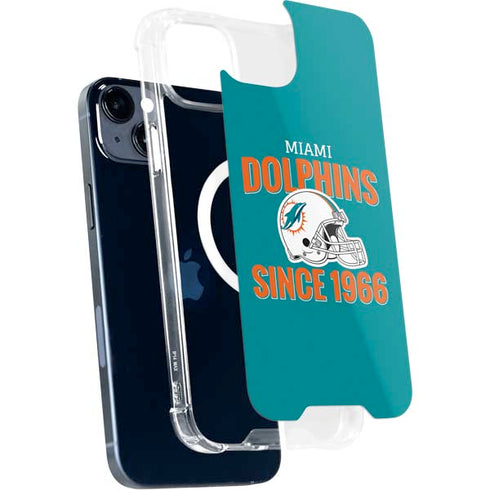 NFL Miami Dolphins Helmet iPhone 15 Plus MagSafe Case