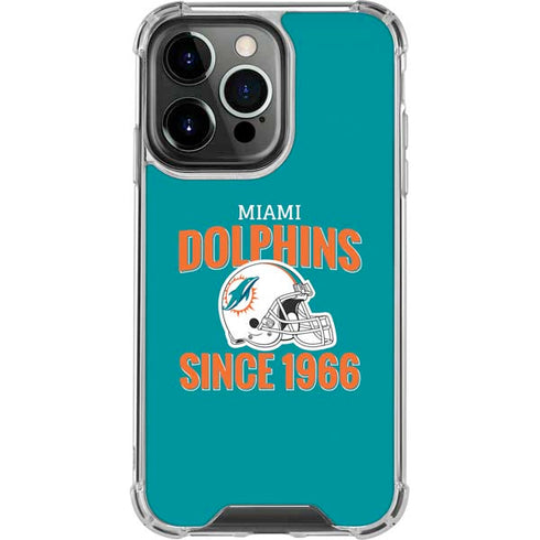 NFL Miami Dolphins Helmet iPhone 14 Pro Clear Case