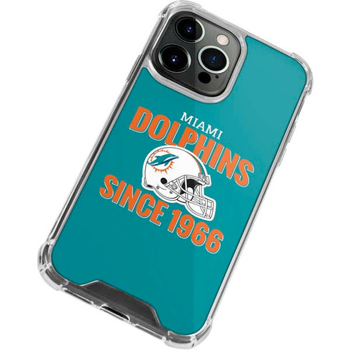 NFL Miami Dolphins Helmet iPhone 15 Pro Clear Case