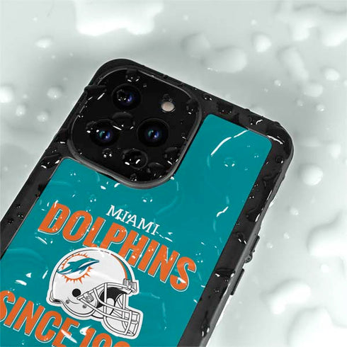 NFL Miami Dolphins Helmet iPhone 14 Pro Max Waterproof Case