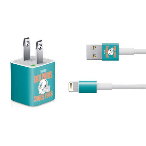 NFL Miami Dolphins Helmet iPhone Charger (5W USB) Skin