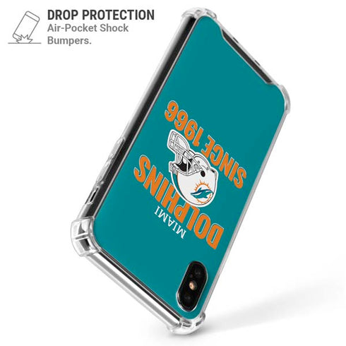 NFL Miami Dolphins Helmet iPhone XS Max Clear Case