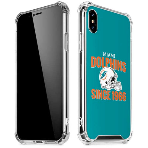 NFL Miami Dolphins Helmet iPhone XS Max Clear Case