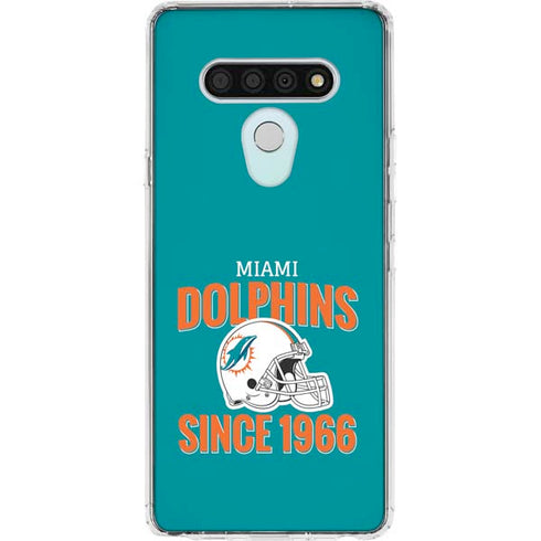 NFL Miami Dolphins Helmet LG Stylo 6 Clear Case