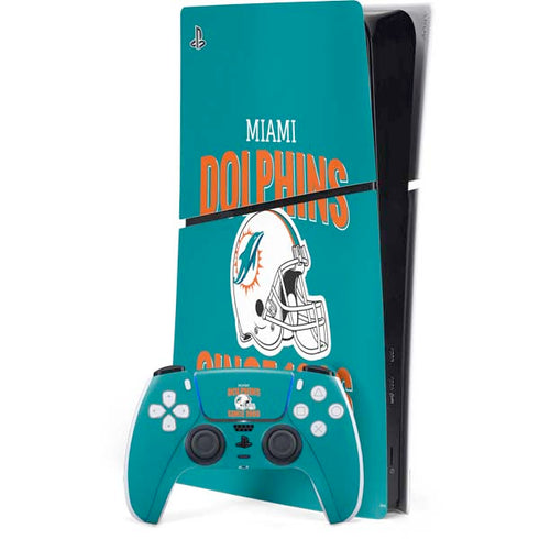 NFL Miami Dolphins Helmet PS5 Slim Digital Edition Console Skin