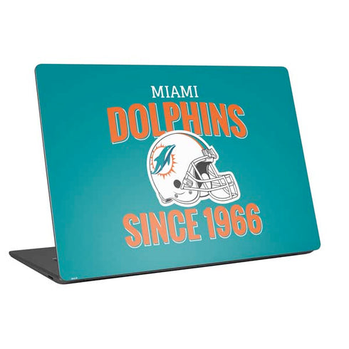 NFL Miami Dolphins Helmet Universal Laptop 18in (14.6 x 10.6in) Skin