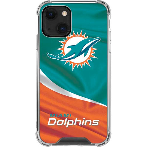 NFL Miami Dolphins iPhone 15 Plus Clear Case