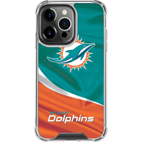 NFL Miami Dolphins iPhone 15 Pro Clear Case