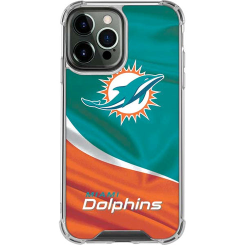 NFL Miami Dolphins iPhone 15 Pro Max Clear Case