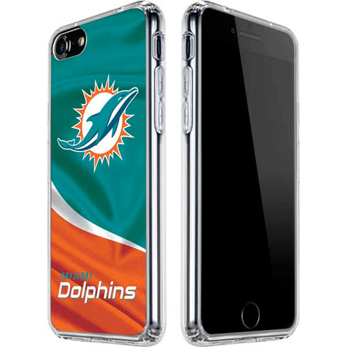 NFL Miami Dolphins iPhone SE (2nd & 3rd Gen) Clear Case
