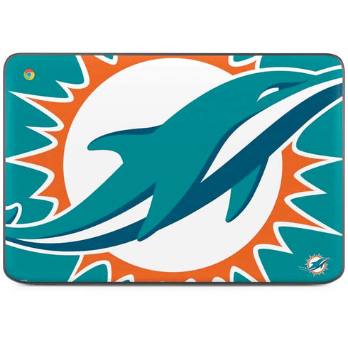 NFL Miami Dolphins Large Logo HP Chromebook Skin