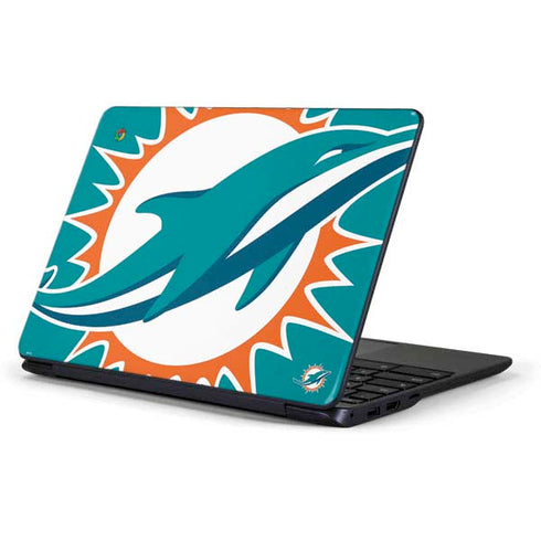 NFL Miami Dolphins Large Logo Samsung Chromebook Skin