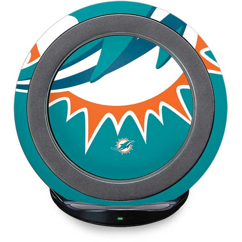 NFL Miami Dolphins Large Logo Fast Charge Wireless Charging Stand Skin