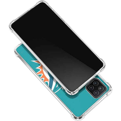 NFL Miami Dolphins Large Logo Galaxy A12 Clear Case