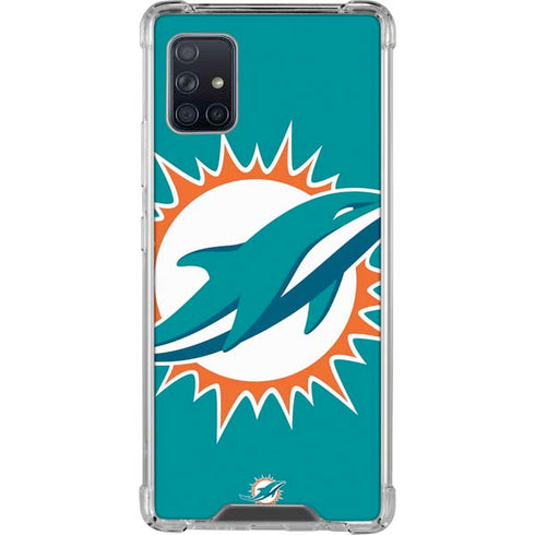 NFL Miami Dolphins Large Logo Galaxy A51 5G Clear Case