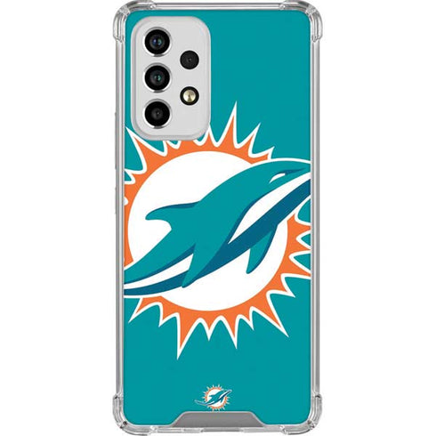 NFL Miami Dolphins Large Logo Galaxy A53 5G Clear Case