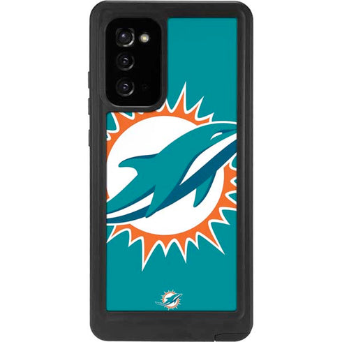 NFL Miami Dolphins Large Logo Galaxy Note20 5G Waterproof Case