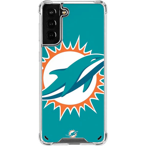 NFL Miami Dolphins Large Logo Galaxy S21 Plus 5G Clear Case