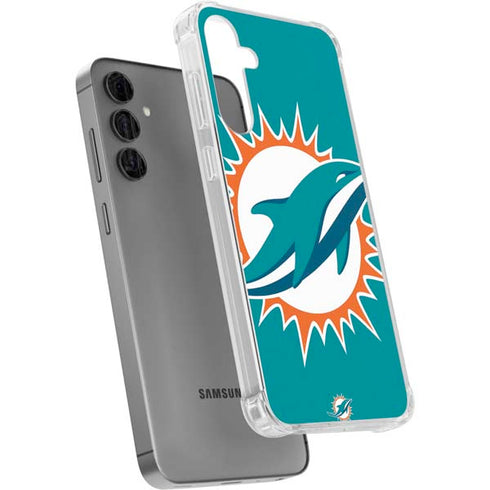 NFL Miami Dolphins Large Logo Galaxy S24 Plus Clear Case