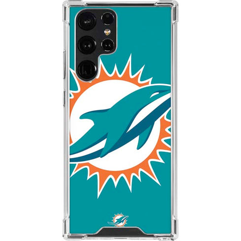 NFL Miami Dolphins Large Logo Galaxy S24 Ultra Clear Case