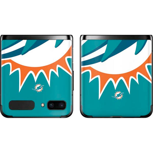 NFL Miami Dolphins Large Logo Galaxy Z Flip Skin