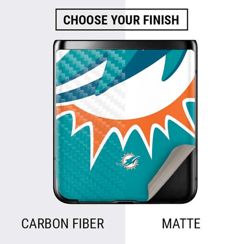 NFL Miami Dolphins Large Logo Galaxy Z Flip Skin